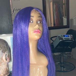 Purple synthetic to part lace front wig 28inch